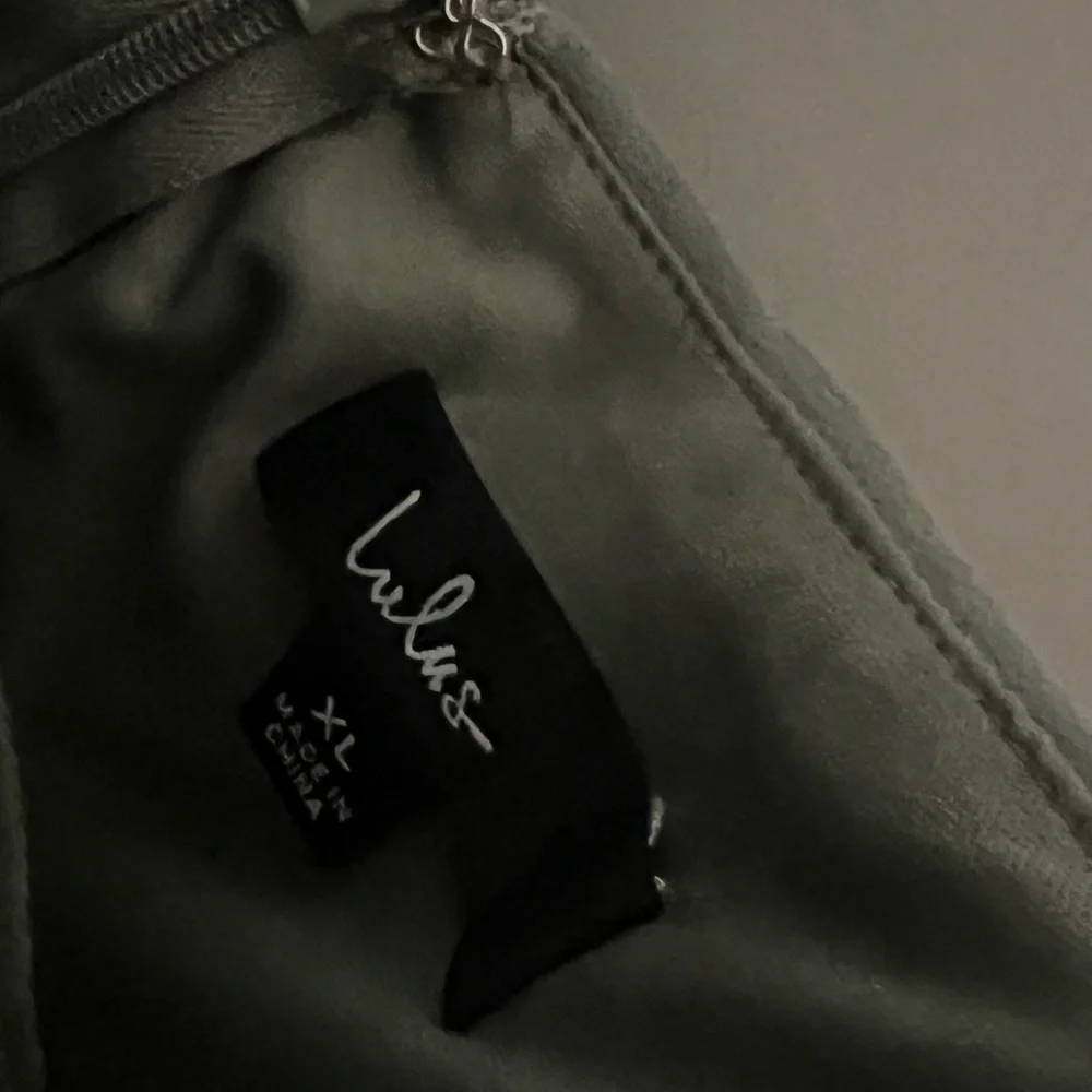 Lulus Sage Green Halter Maxi Dress w/ Slit | XL | Like New - Picture 11 of 13